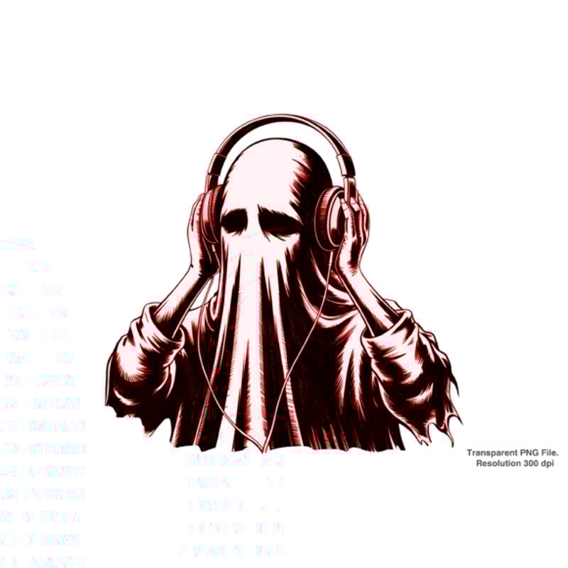 Ghost Listening Music PNG Ghosts PNG 0