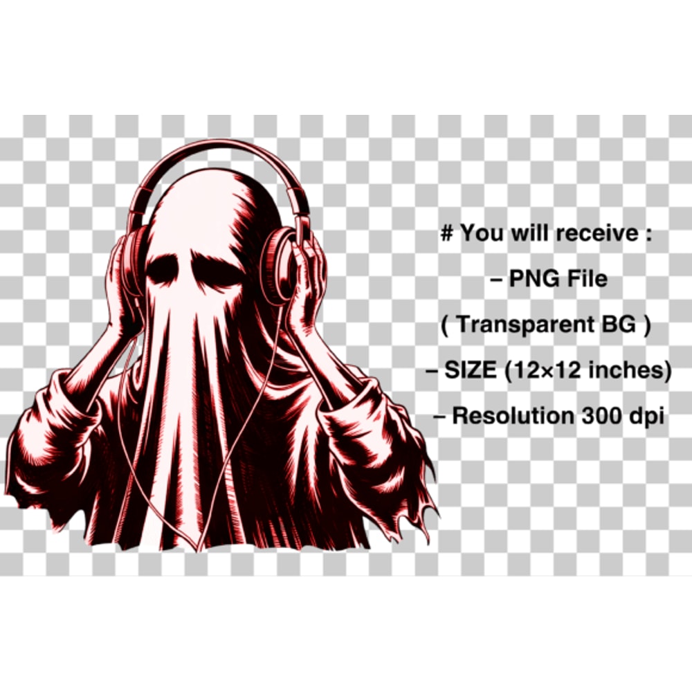 Ghost Listening Music PNG Ghosts PNG 1