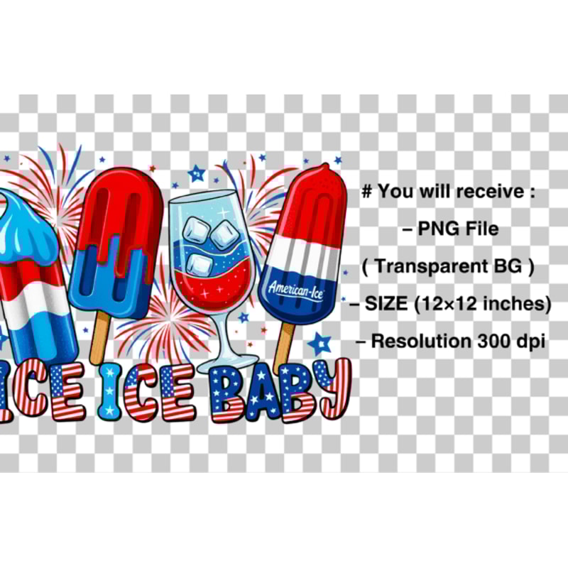 Ice Ice Baby Png Sublimation Design PNG 1