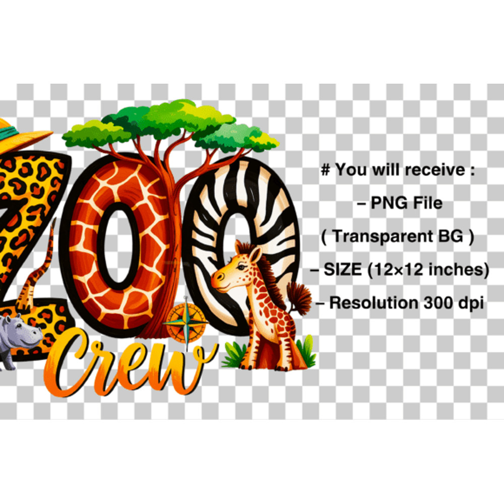 Zoo Crew PNG Kids Giraffe Animal PNG 1