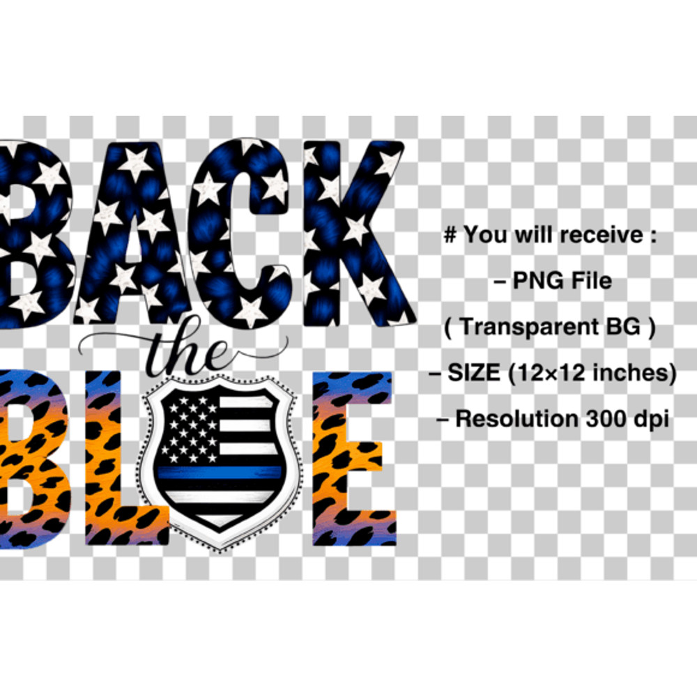 Back The Blue PNG Police Design PNG 1