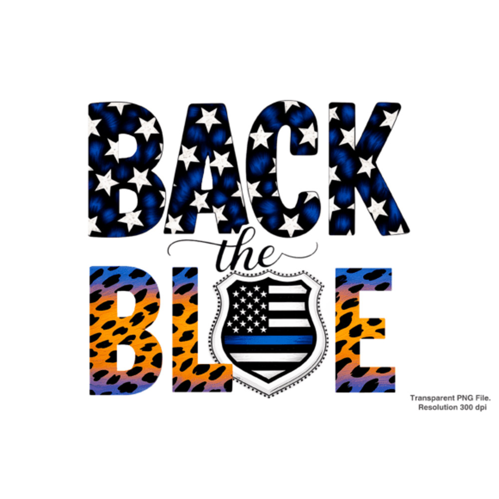 Back The Blue PNG Police Design PNG 2