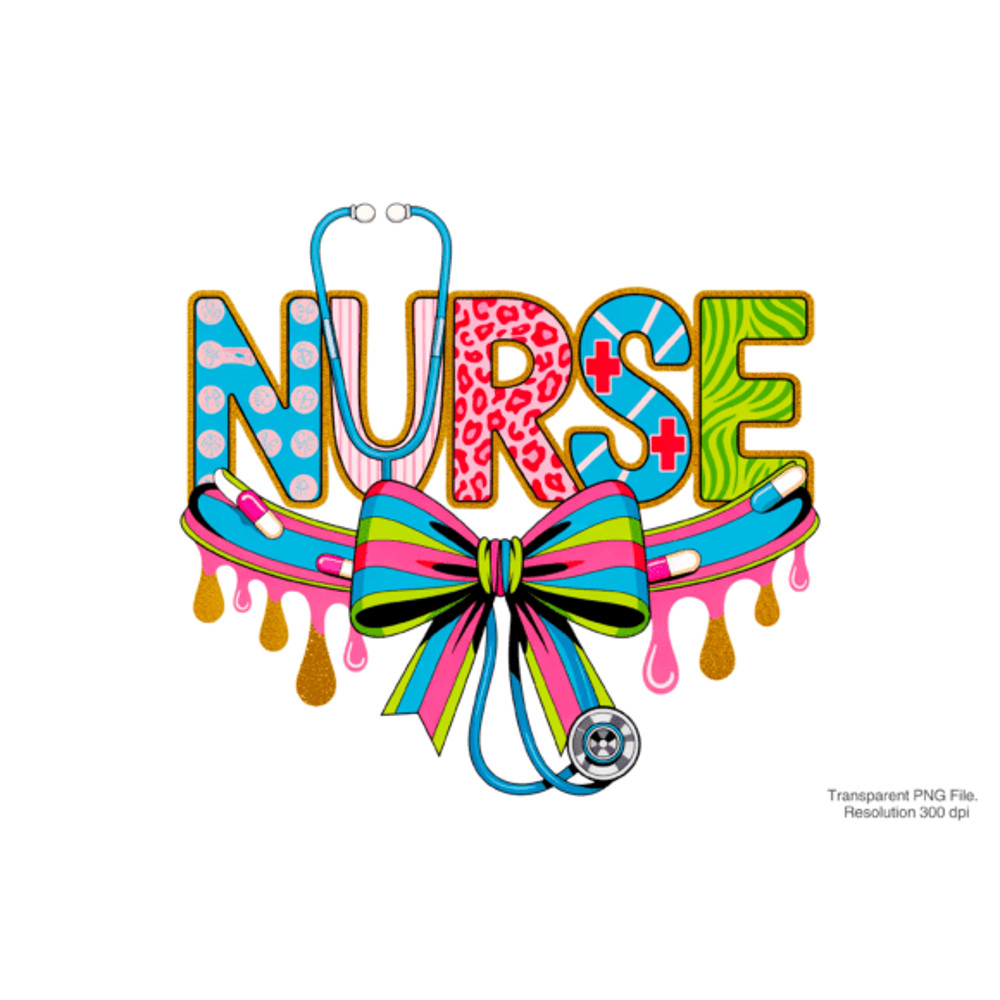 Preppy Nurse Floral Coquette PNG 2