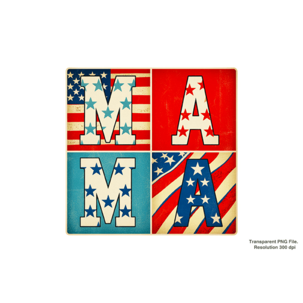 4th Of July PNG Vintage Mama PNG 2