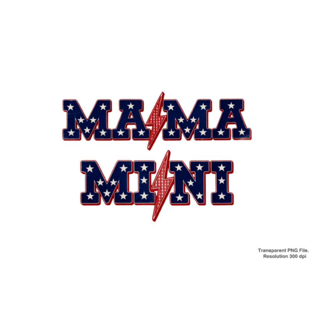 4th Of July Mama Mini PNG 2