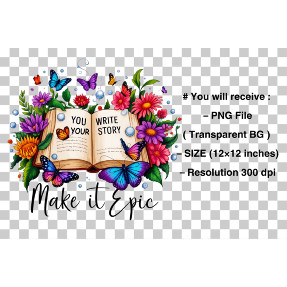 Floral Inspirational Shirt Designs PNG 1