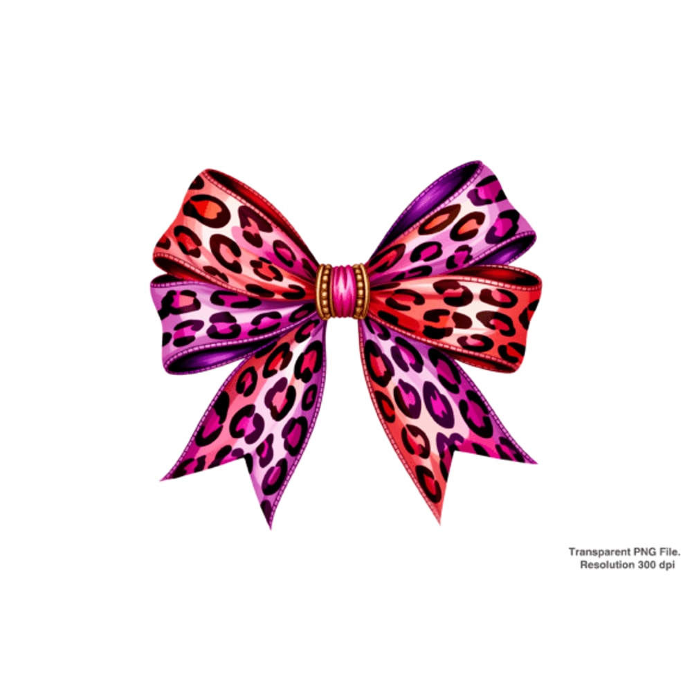 Leopard Print Coquette Bow PNG 0