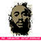 2pac Tupac Shakur Black And Gold Splash Ink Art PNG  Exclusive PNG Sublimation Download 0