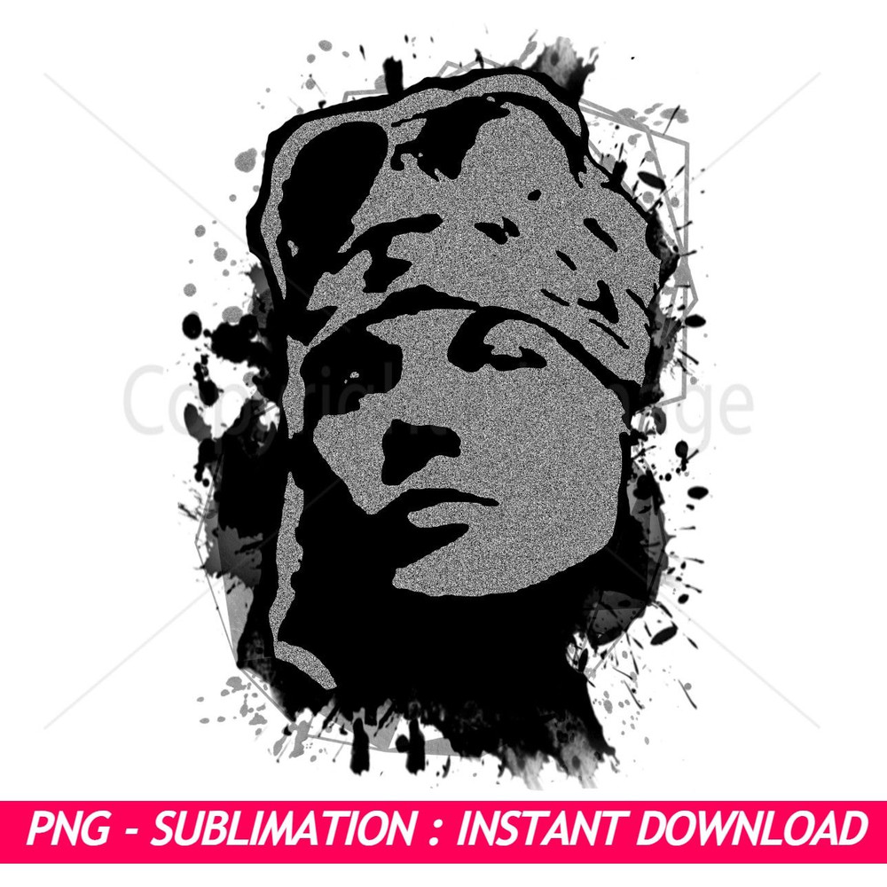 Axl Rose Guns N Roses Black And Silver Splash Ink Art PNG Exclusive PNG Sublimation Download 0