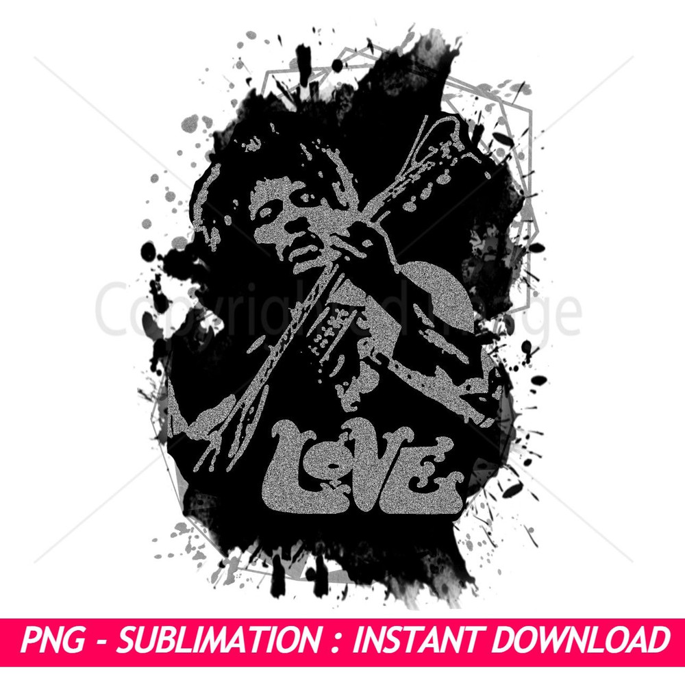 Arthur Lee Love Black And Silver Splash Ink Art PNG  Exclusive PNG Sublimation DownloadPerfect For  0