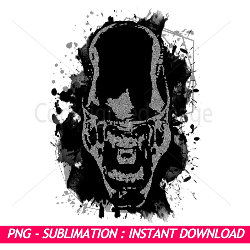 Alien Xenomorph Black And Silver Splash Ink Art PNG Exclusive PNG Sublimation DownloadPerfect For 0