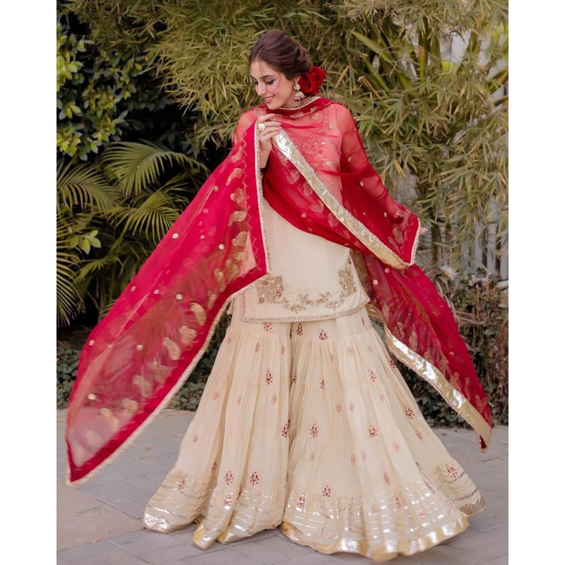 Wedding Designer Indian Salwar Kameez Party Sharara Suit 1