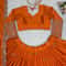 Orange Wedding Designer Party Wear Traditional And Floral Indian Sequence Work With Lehenga Blouse 5
