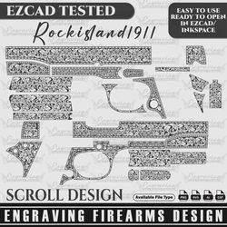 Engraving Firearms Design RockIsland1911 38 Super Scroll Design