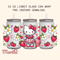 Kitty 16oz Libbey Glass Can Wrap Strawberries Glass Can Wrap Kitty PNG Wrap Kitty PNG Libbey Glass  0