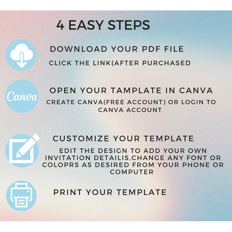 Hello Kitty Unicorn Pool Birthday Invitation Kawaii Summer Party Editable Canva Template Cute Pr 6