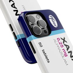 tough cases - funny medicine box anxiety xanax alprazolam phone case, gag gift, novelty item, unique design, sarcastic h