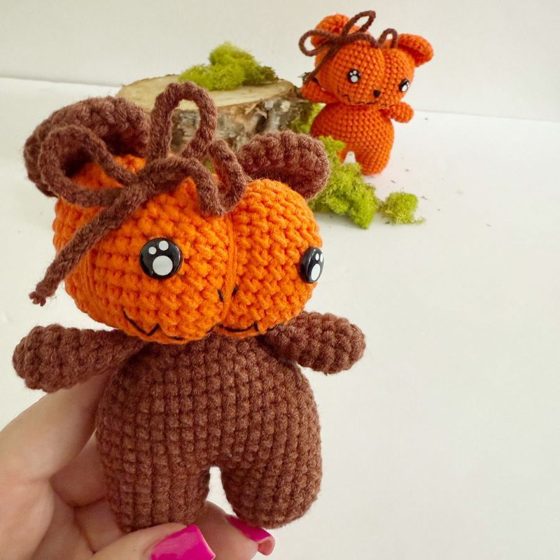 Halloween Pumpkin Bear Stuffed Animal Crochet Pattern 1