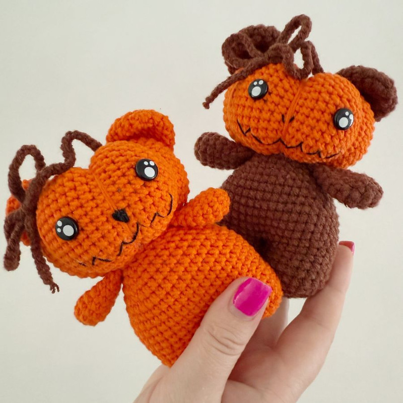 Halloween Pumpkin Bear Stuffed Animal Crochet Pattern 2