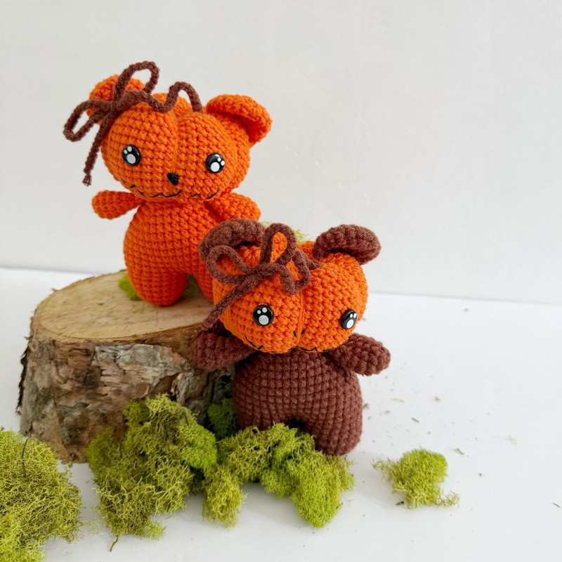 Halloween Pumpkin Bear Stuffed Animal Crochet Pattern 5