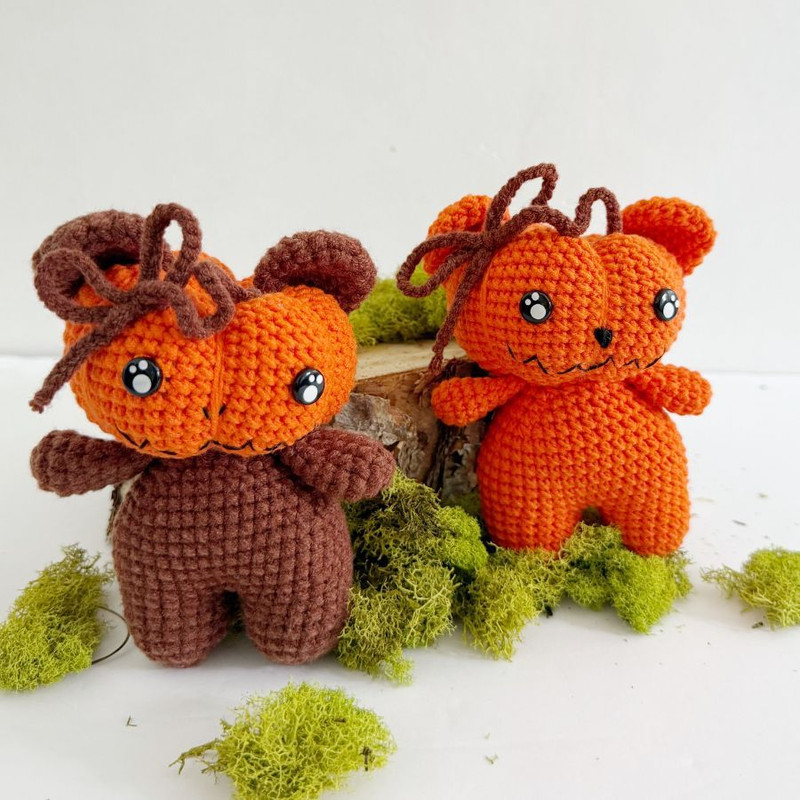Halloween Pumpkin Bear Stuffed Animal Crochet Pattern 6