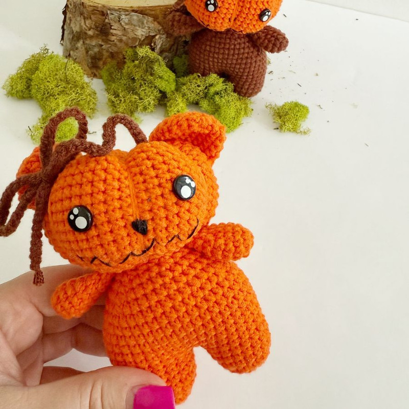 Halloween Pumpkin Bear Stuffed Animal Crochet Pattern 8