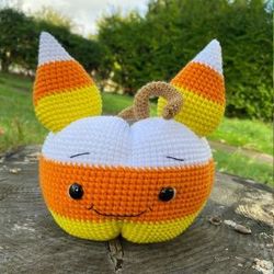 crochet pattern candy corn pumpkin cat