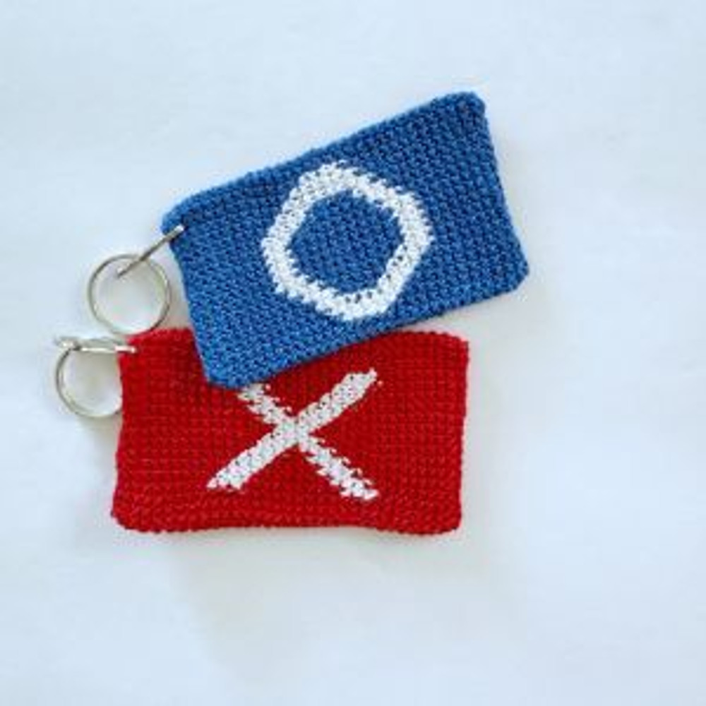 Red X Blue O Keychain Squid Game Inspired 6