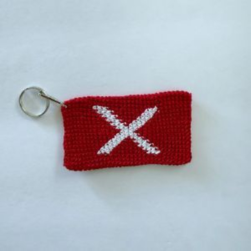 Red X Blue O Keychain Squid Game Inspired 1
