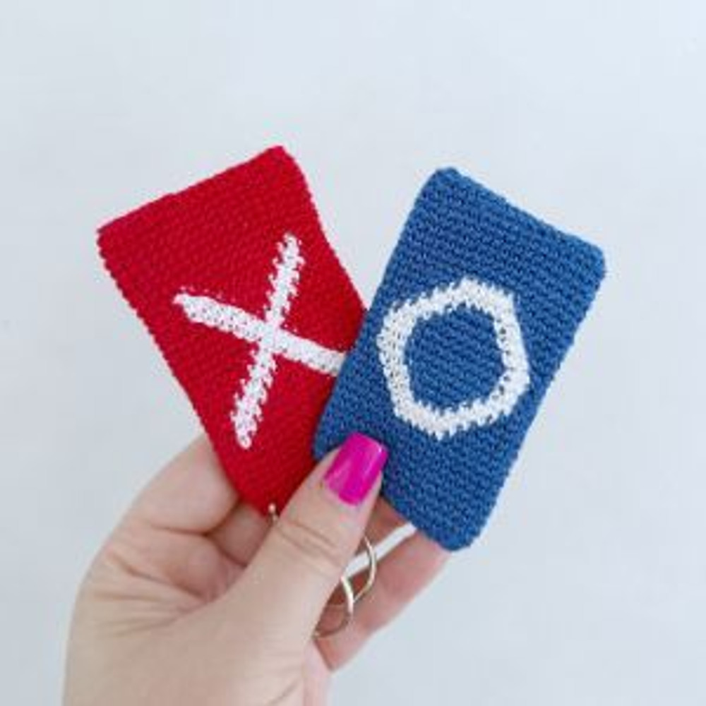 Red X Blue O Keychain Squid Game Inspired 0