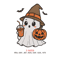 Cute Ghost Witch Hat Pumpkin Bats Embroidery Design Halloween Embroidery 3 Sizes Instant Download 0