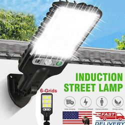 2400w led solar flood light motion sensor wall street yard outdoor security lamp