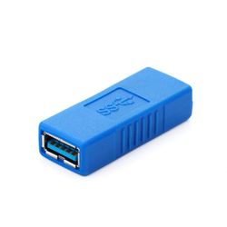 usb 3.0 type a female to female adapter coupler gender changer connector - blue