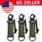 3Pcs Tactical Hanging Belt Carabiner KeyHook Webbing Buckle Strap Clip Green 0