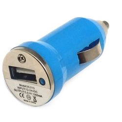 2 pack mini universal usb dc car charger adapter bullet, 5v 1a, blue