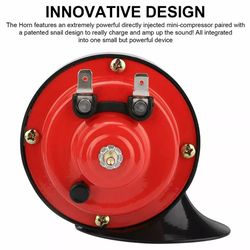 car horns truck horn universal for car motorcycle truck boat (black & red)
