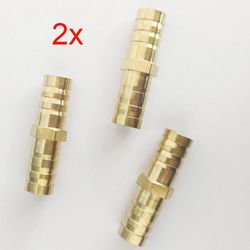 2pcs reducer hose id 3/8 to 3/8 brass barb fitting oil fuel water gas air boat