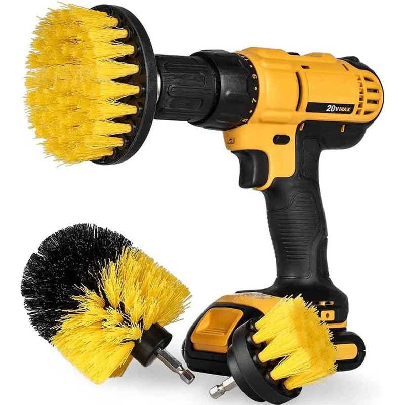 Drill Brush Set Power Scrubber Brushes Cleaner For Car Carpet Wall Tile Cleaning 2
