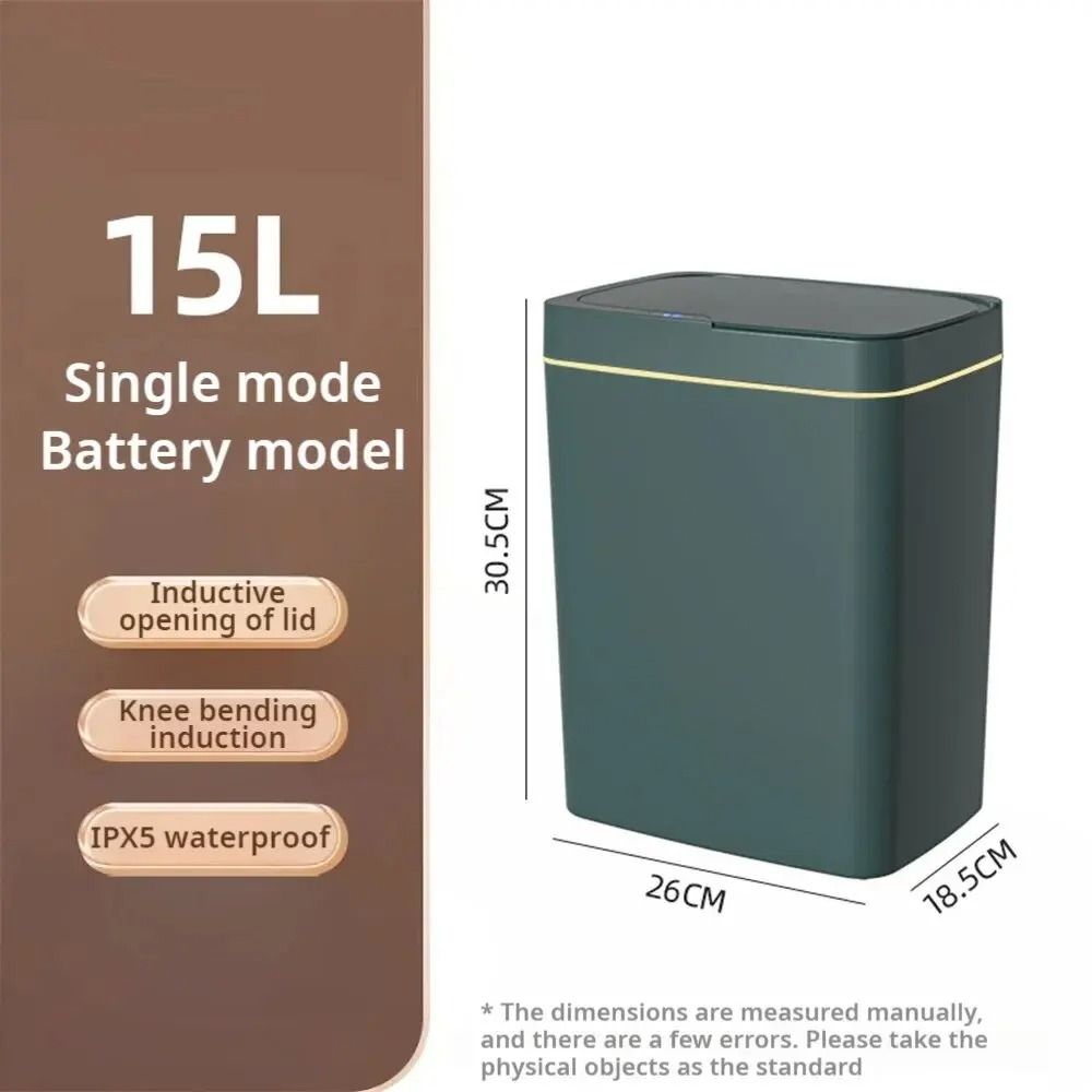 15L Motion Sensor Trash Can With Automatic Lid And Waterproof Design For Kitchen Or Bathroom 8