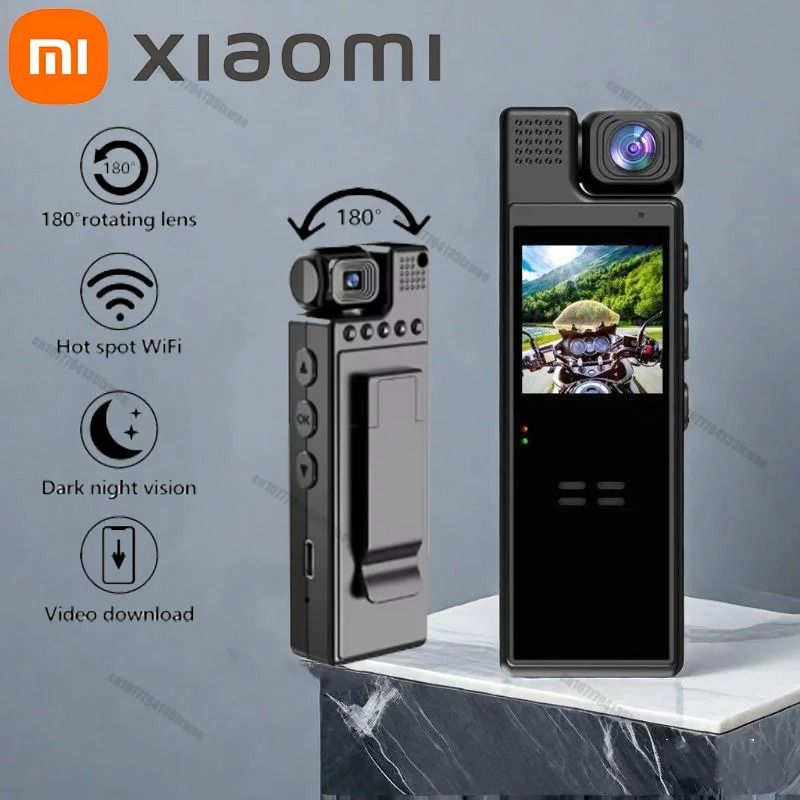 Mini 8K HD Clip On Action Camera With Night Vision And 180 Degree Rotatable Lens 0