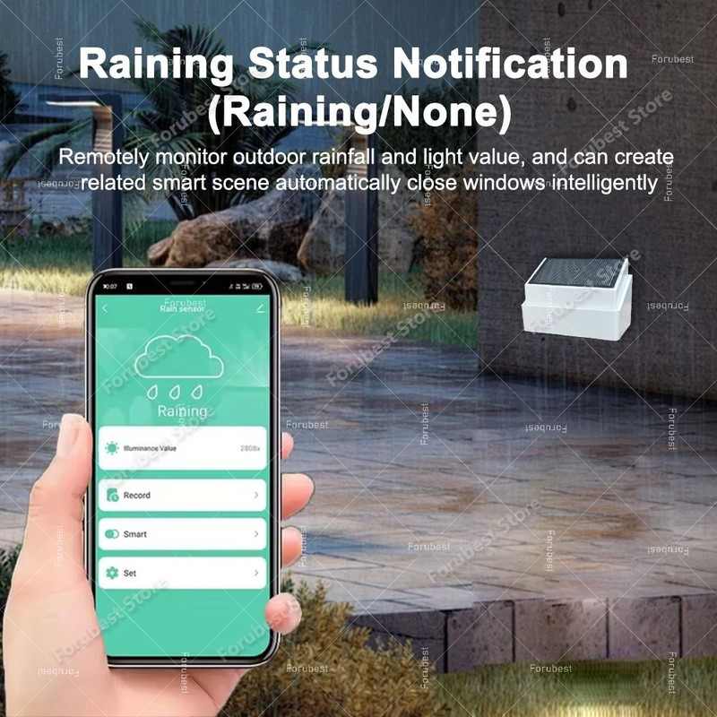 Smart Zigbee Solar Rain And Light Sensor With Weather Detection 1