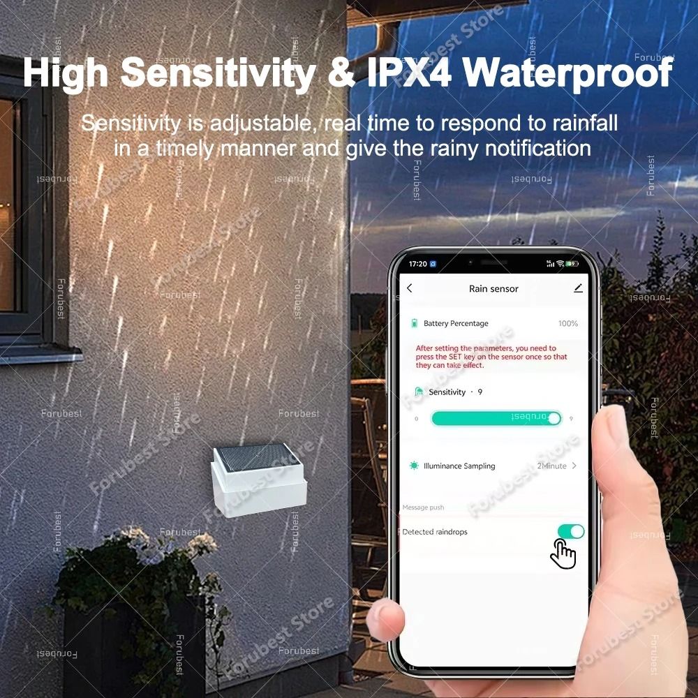 Smart Zigbee Solar Rain And Light Sensor With Weather Detection 4