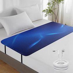 grounding sleep pad for mattress indoor use with conductive material and grounding cord