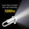 Outdoor Mini Flashlight With 1200 Lumen Brightness Rechargeable Type C Waterproof Keychain Light 0