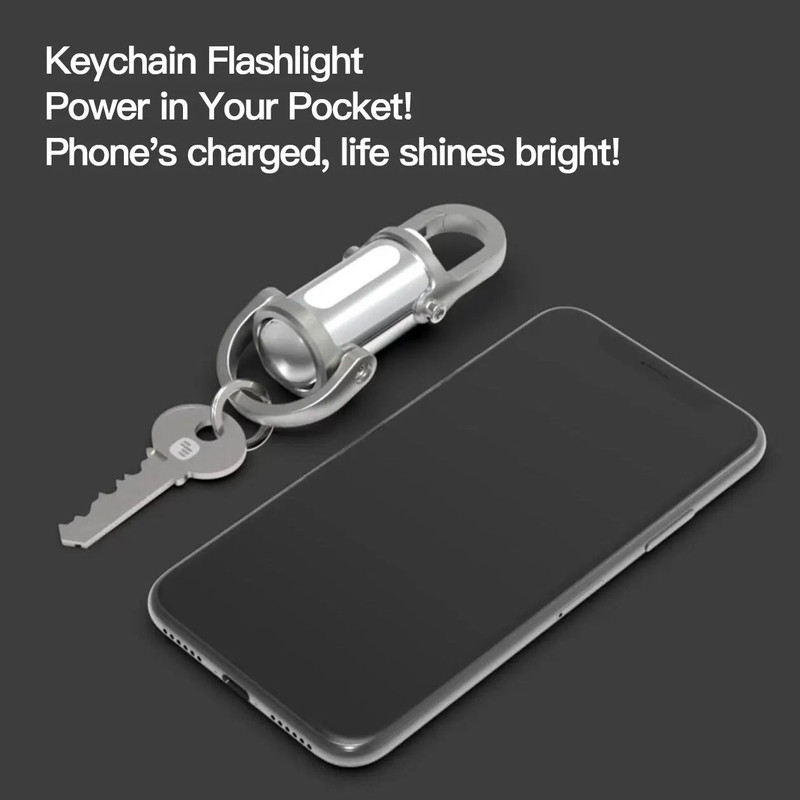 Outdoor Mini Flashlight With 1200 Lumen Brightness Rechargeable Type C Waterproof Keychain Light 2