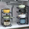 Adjustable Stainless Steel Pot And Pan Organizer Rack Multi Layer Kitchen Storage 1