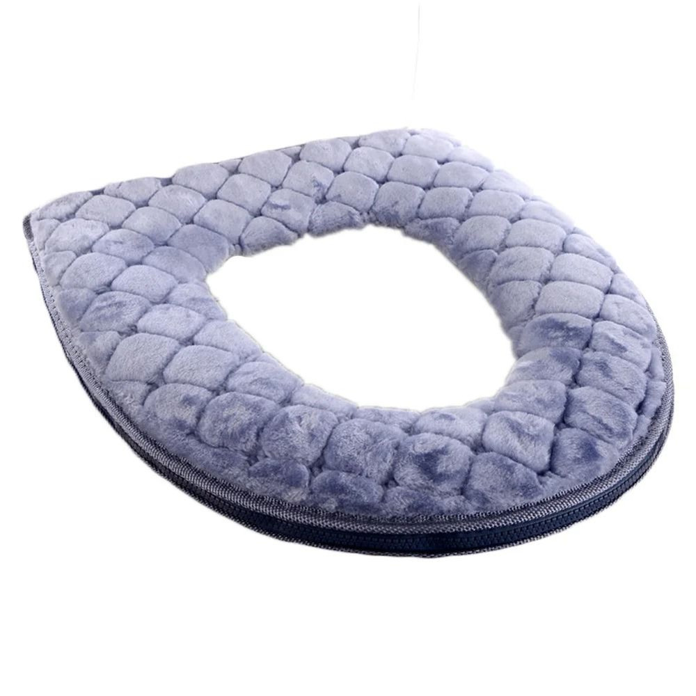 Plush Washable Toilet Seat Cover Cushion O Shape Warm Soft Lid Pad 6