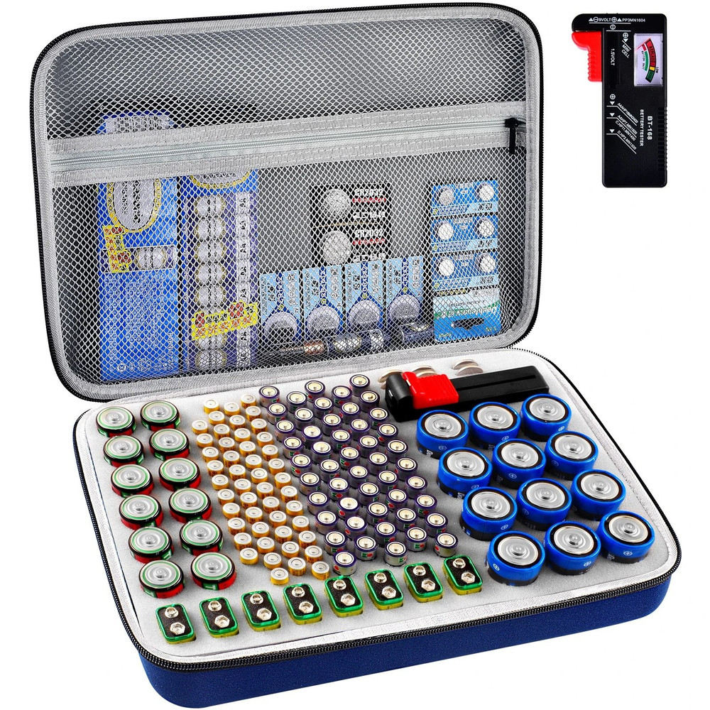 Battery Organizer Storage Case With Tester 13