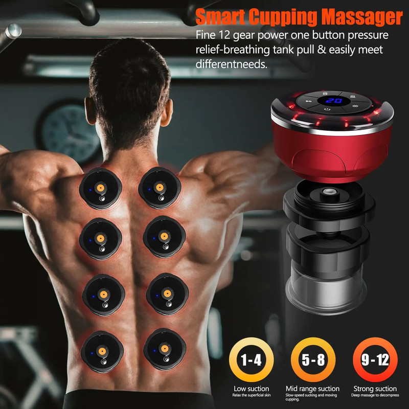 Electric Vacuum Cupping And EMS Body Massager 4