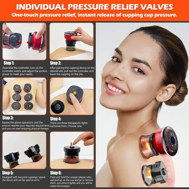 Electric Vacuum Cupping And EMS Body Massager 5